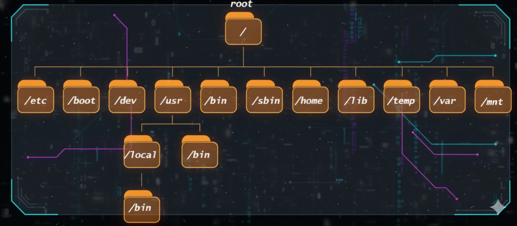 "Linux directory tree structure", "FHS standard in Linux"